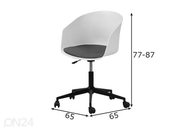 Työtuoli Moon mitat
