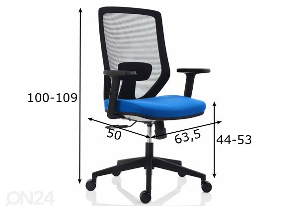 Työtuoli New Zen mitat