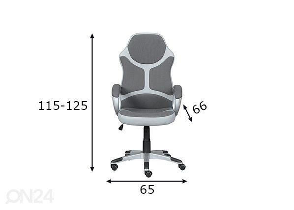 Työtuoli Physis mitat