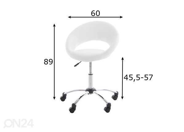 Työtuoli Plump mitat