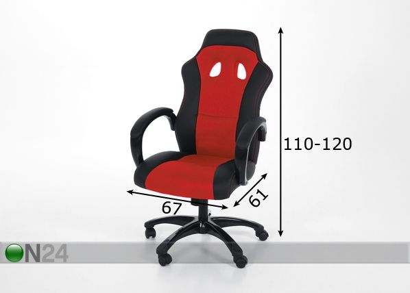 Työtuoli Race mitat