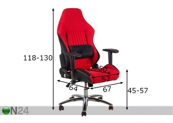 Työtuoli Recaro mitat