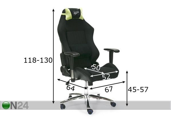 Työtuoli Recaro mitat
