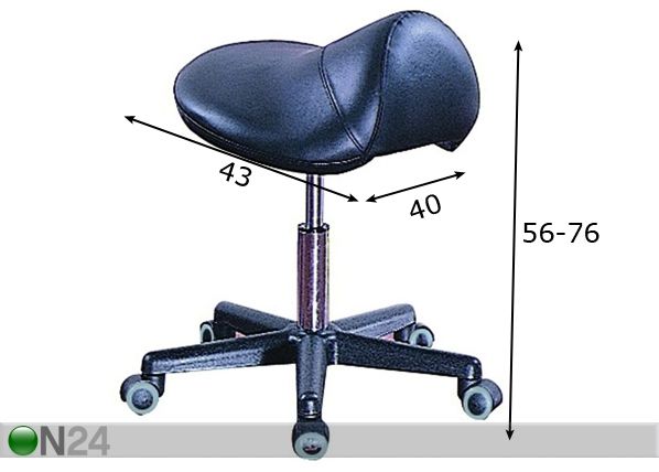 Työtuoli RIDER 1 mitat