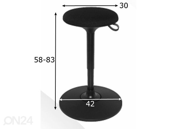 Työtuoli Swing 1 mitat