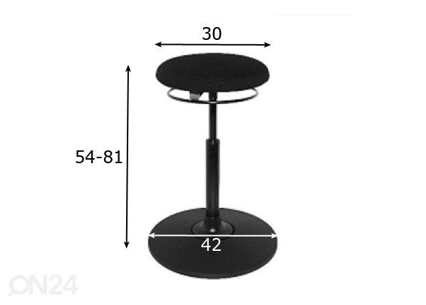 Työtuoli Swing 2 mitat