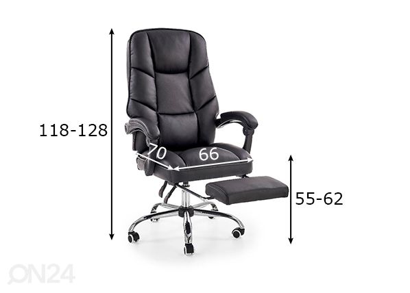 Työtuoli Syn Motion mitat