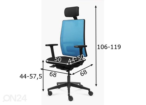Työtuoli Work mitat