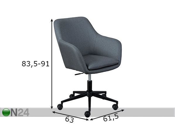 Työtuoli Workrelaxed mitat