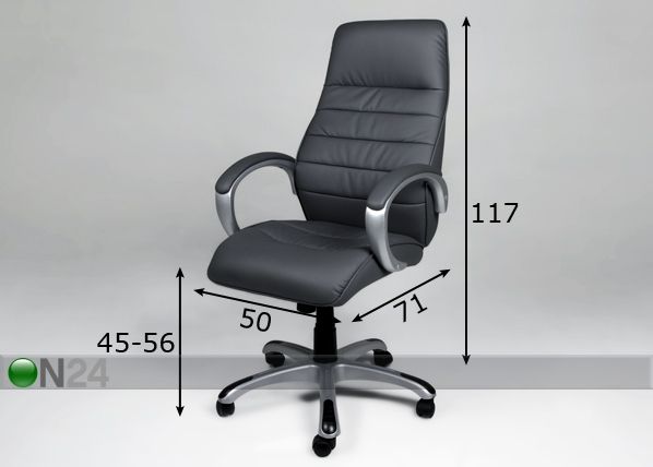 Työtuoli ZINC mitat