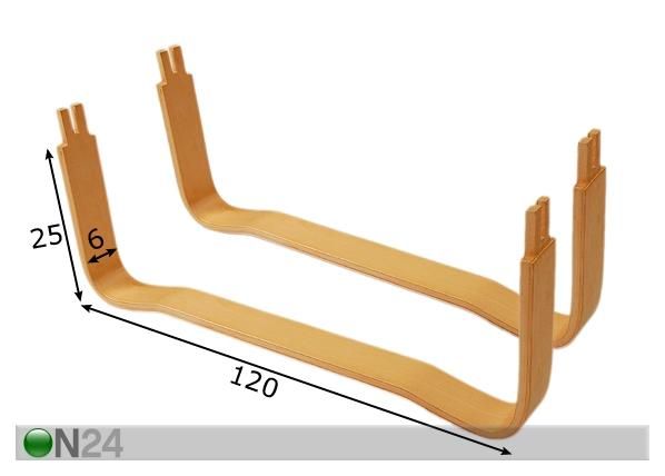 U-sängynjalat 120 cm mitat
