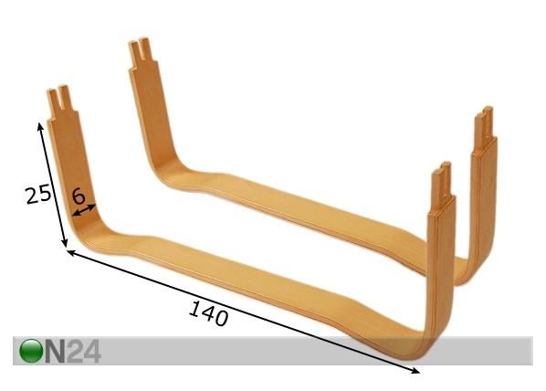 U -sängynjalat 140 cm mitat