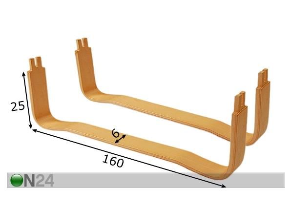 U- sängynjalat, 160 cm mitat