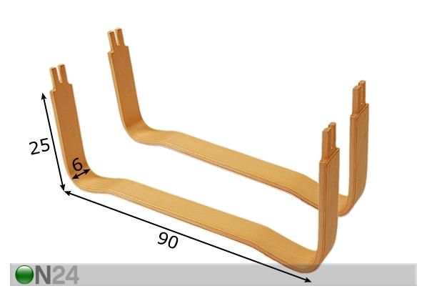 U- sängynjalat 90 cm mitat