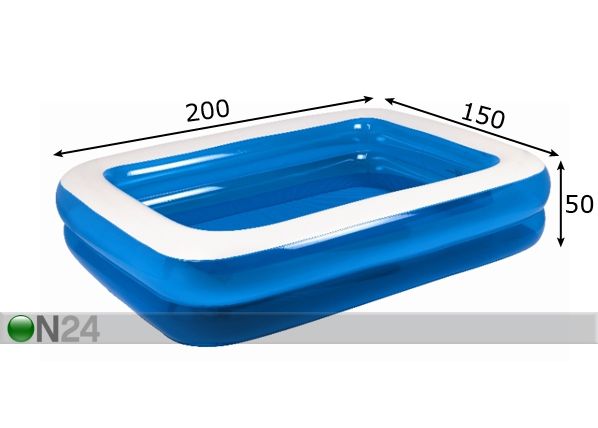 Uima-allas 150x200 cm mitat