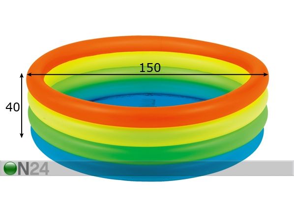 Uima-allas 150x40 cm mitat