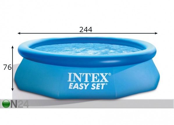 Uima-allas INTEX EASY SET 244x76 cm suodatinpumpulla mitat