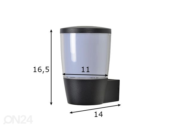 Ulkoseinävalaisin Ninke mitat