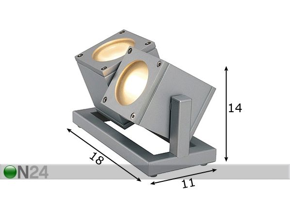 Ulkovalaisin CUBIX II mitat
