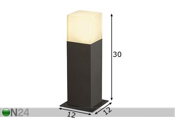 Ulkovalaisin GRAFIT 30 cm mitat
