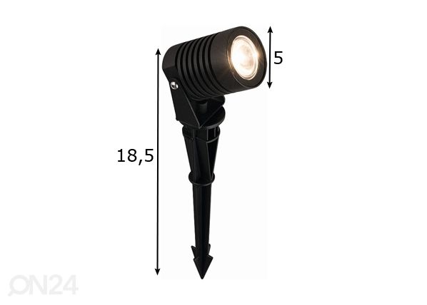 Ulkovalaisin LED mitat