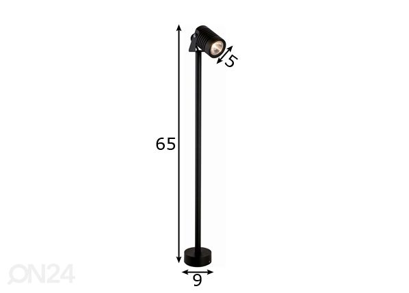 Ulkovalaisin LED mitat
