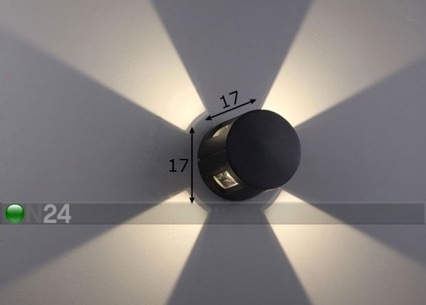 Ulkovalaisin seinään, IP65 mitat