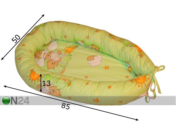 Unipesä Nalle 50x85 cm mitat