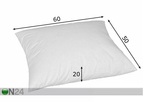 Untuvatyyny 50x60 cm, 1000 gr mitat
