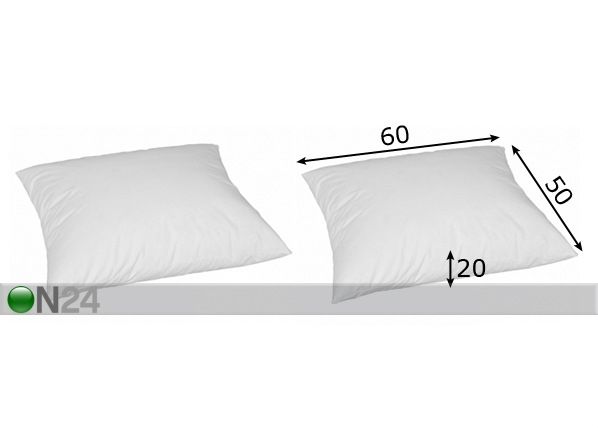 Untuvatyyny 50x60 cm, 800 gr mitat