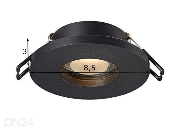 Upotettava kattovalaisin Chipa Black mitat
