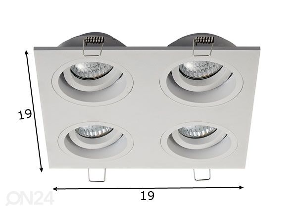 Upotettava kattovalaisin Chuck White DL4 mitat