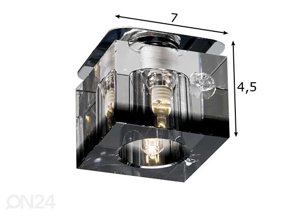 Upotettava koriste kattovalaisin Ø7 cm mitat