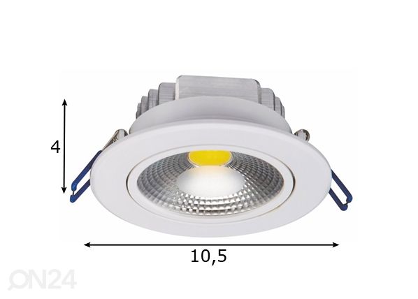 Upotettava LED-valaisin mitat