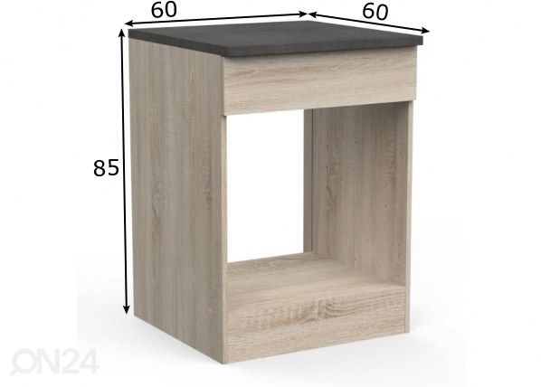 Uunikaappi Paprika 60 cm mitat