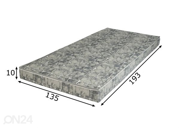 Vaahtomuovipatja 135x193x10 cm mitat
