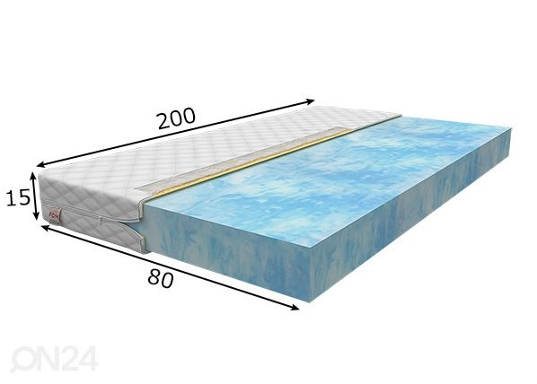 Vaahtomuovipatja 80x200 cm mitat
