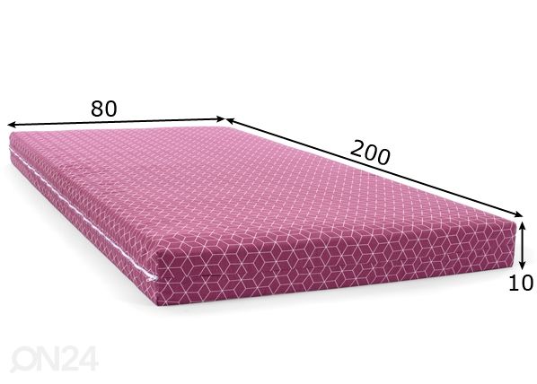 Vaahtomuovipatja 80x200 cm mitat