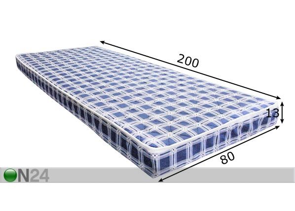 Vaahtomuovipatja 80x200x13 cm mitat
