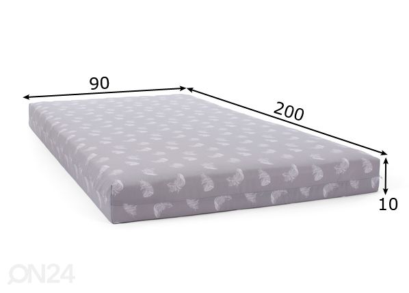 Vaahtomuovipatja 90x200 cm mitat