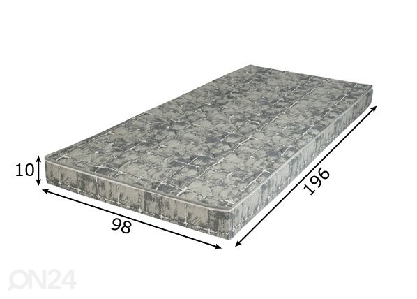 Vaahtomuovipatja 98x196x10 cm mitat