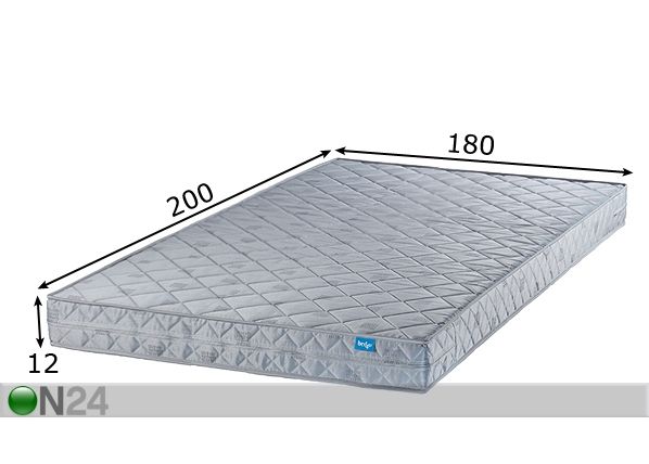 Vaahtomuovipatja BED4U 180x200 cm mitat