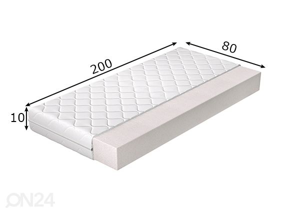 Vaahtomuovipatja Lino 80x200 cm mitat