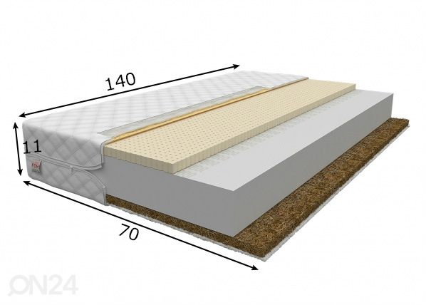 Vaahtomuovipatja Pikolo 70x140 cm mitat