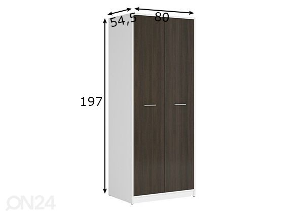 Vaatekaappi 80 cm mitat