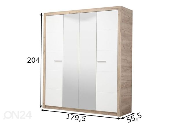 Vaatekaappi Astor mitat