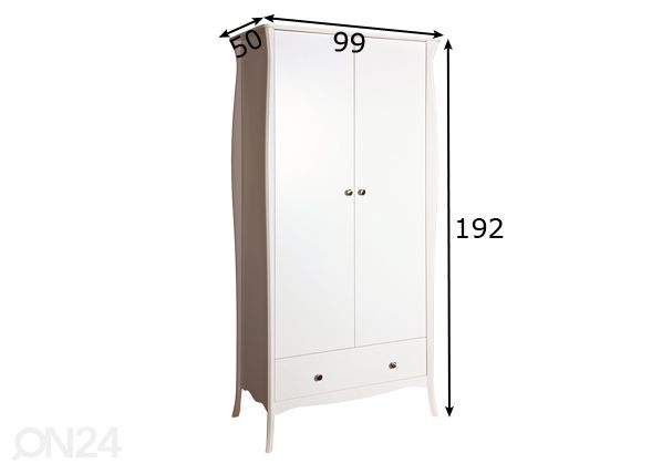 Vaatekaappi Baroque 104 mitat