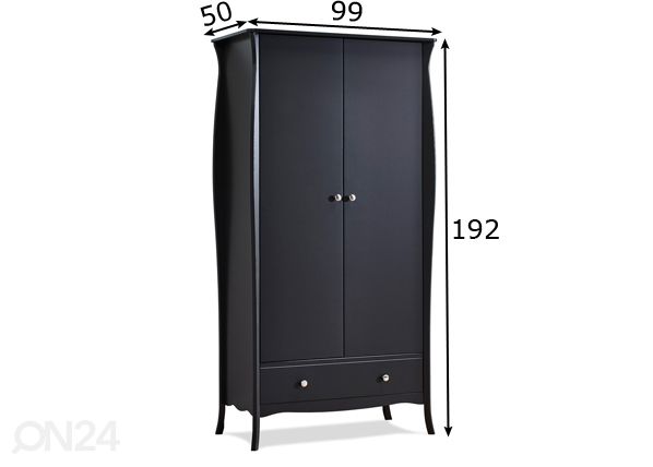 Vaatekaappi Baroque 104 mitat