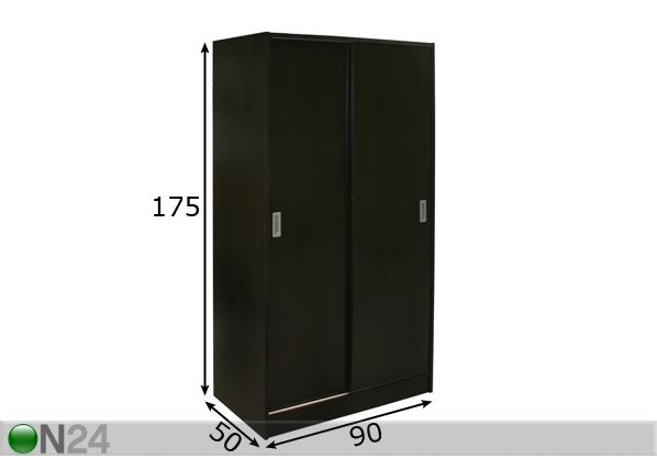 Vaatekaappi DUSTIN 175 cm mitat