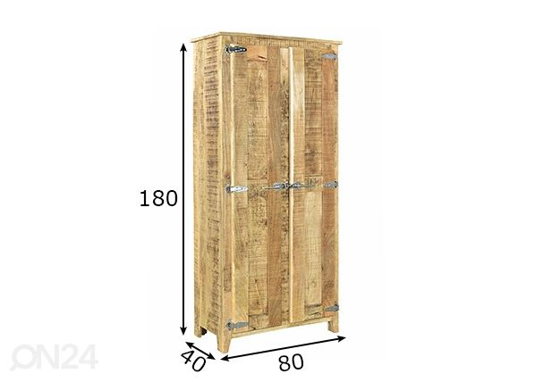 Vaatekaappi Frigo mitat